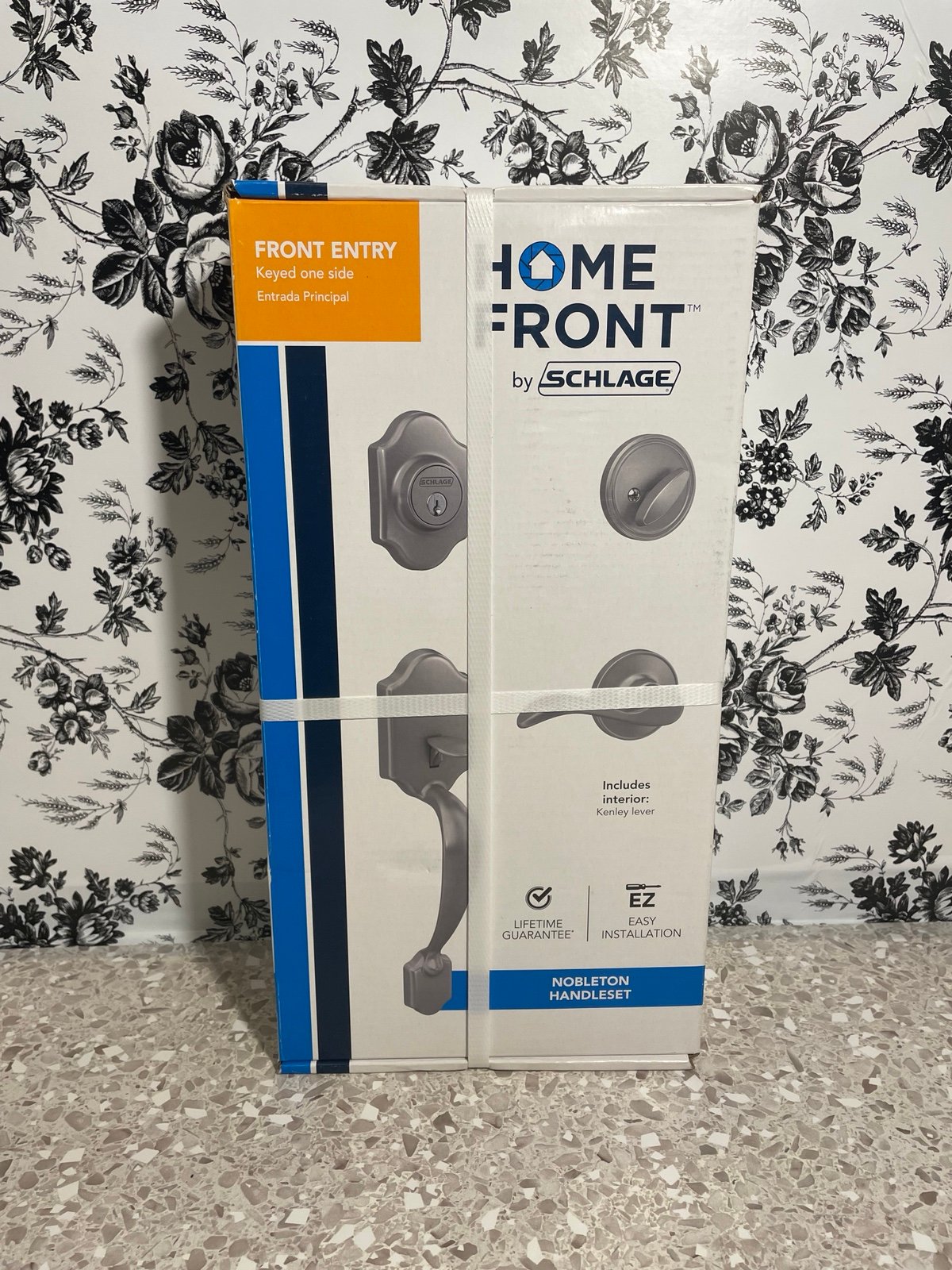 Schlage Inside/Interior Handleset. Fits R/L Handed Doors, Finish is Satin Nickel