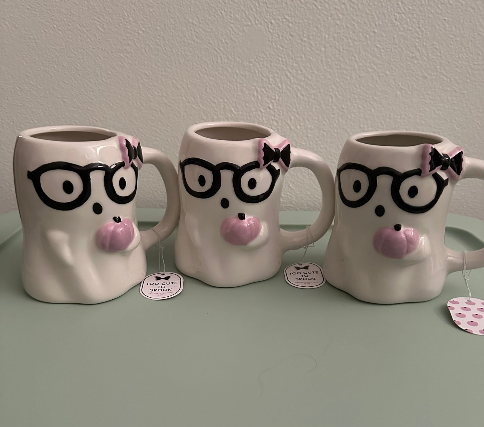 Ghost Halloween Mugs NWT