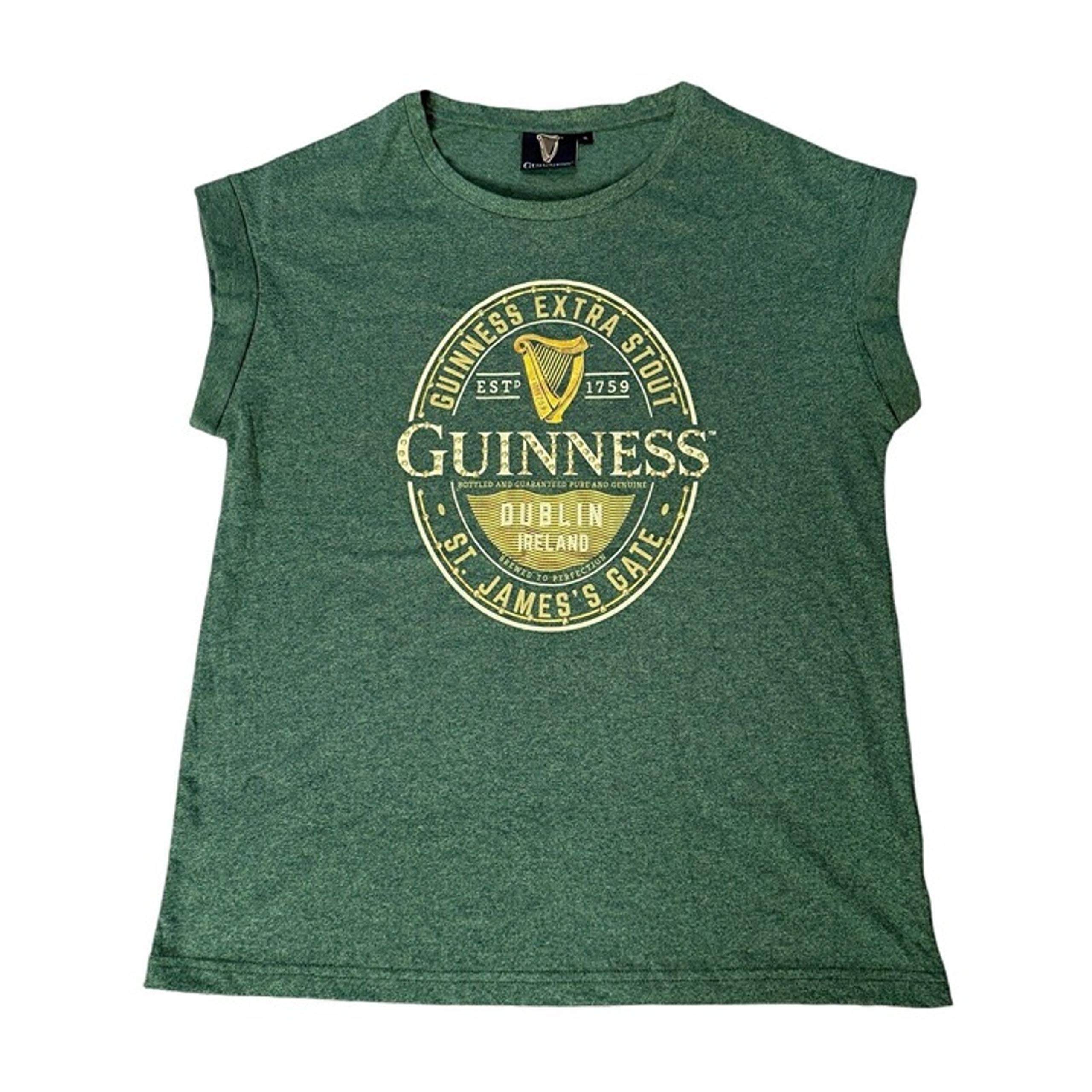 Traditional Craft Irish Guiness T-Shirt for Lady Green Tee Women's Essentials XL