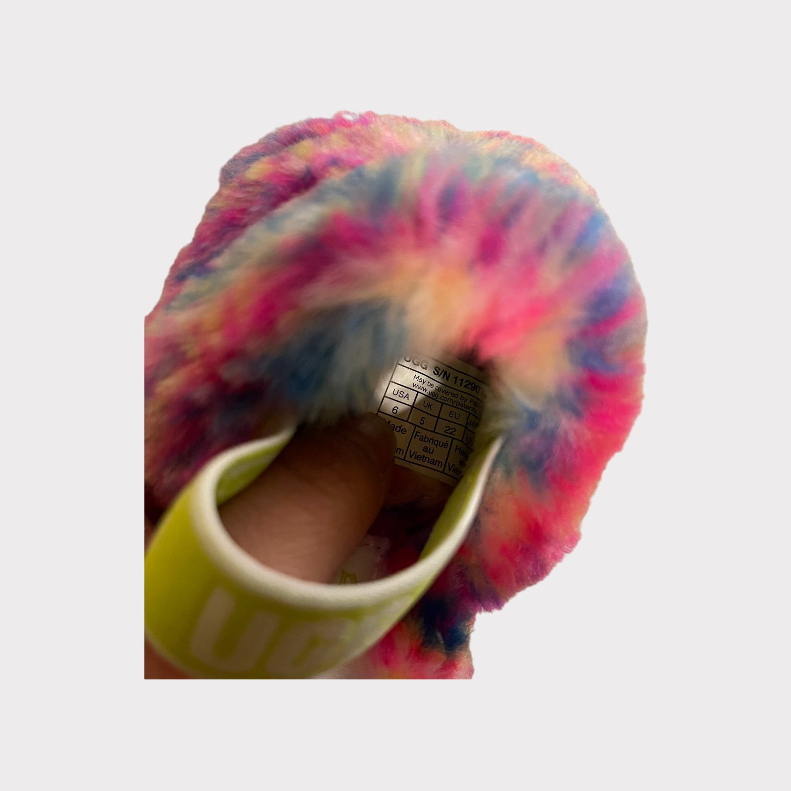 Ugg Fluff Yeah Pixelate Color Blend Slide Girls 2T-5T