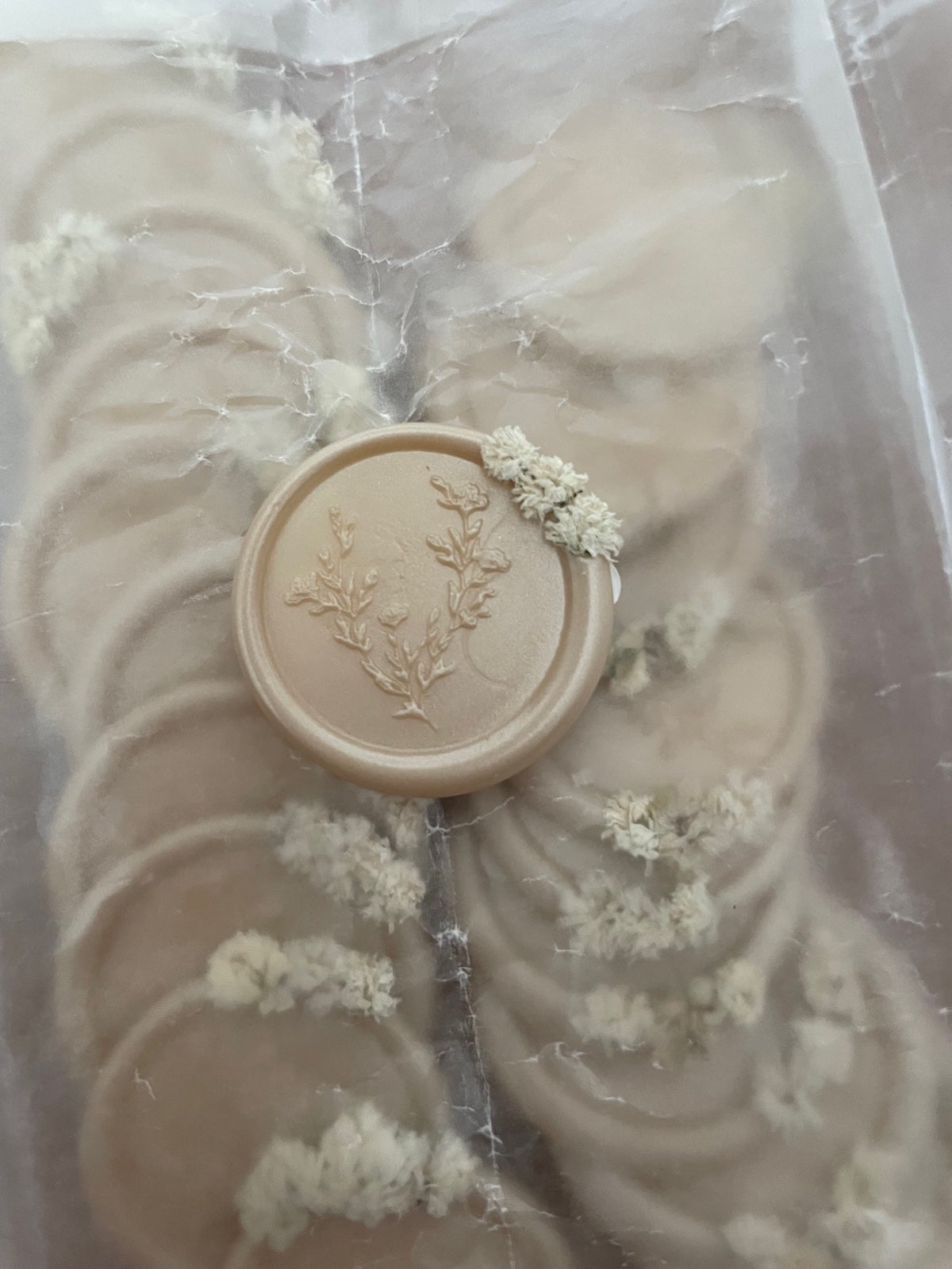 Wax seals- with baby’s breath