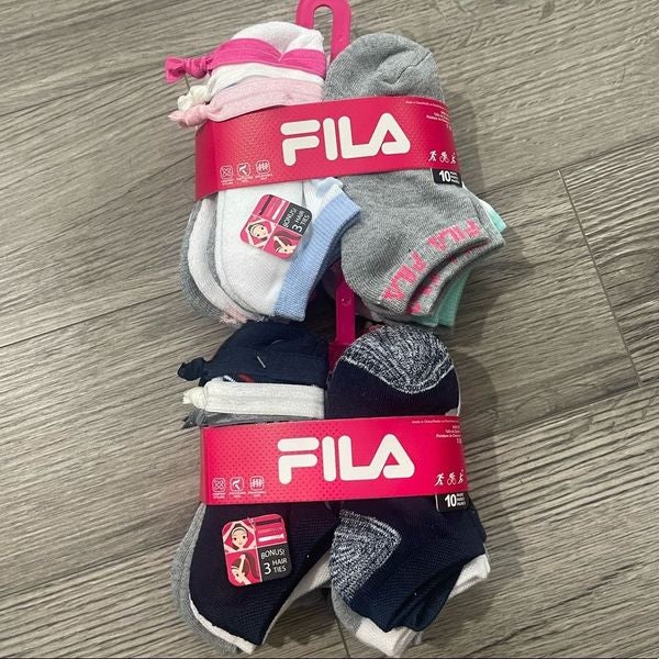 Fila Socks Kid Girls 7 to 10 Shoe 20 pairs Comfort Breathable Knit Soft Casual Fila Socks Kid Girls 7 to 10 Shoe 20 pairs Comfort Breathable Knit Soft Casual