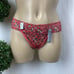 Sophie B Pink Black & White Floral Print Sheer Thong Panty NEW M