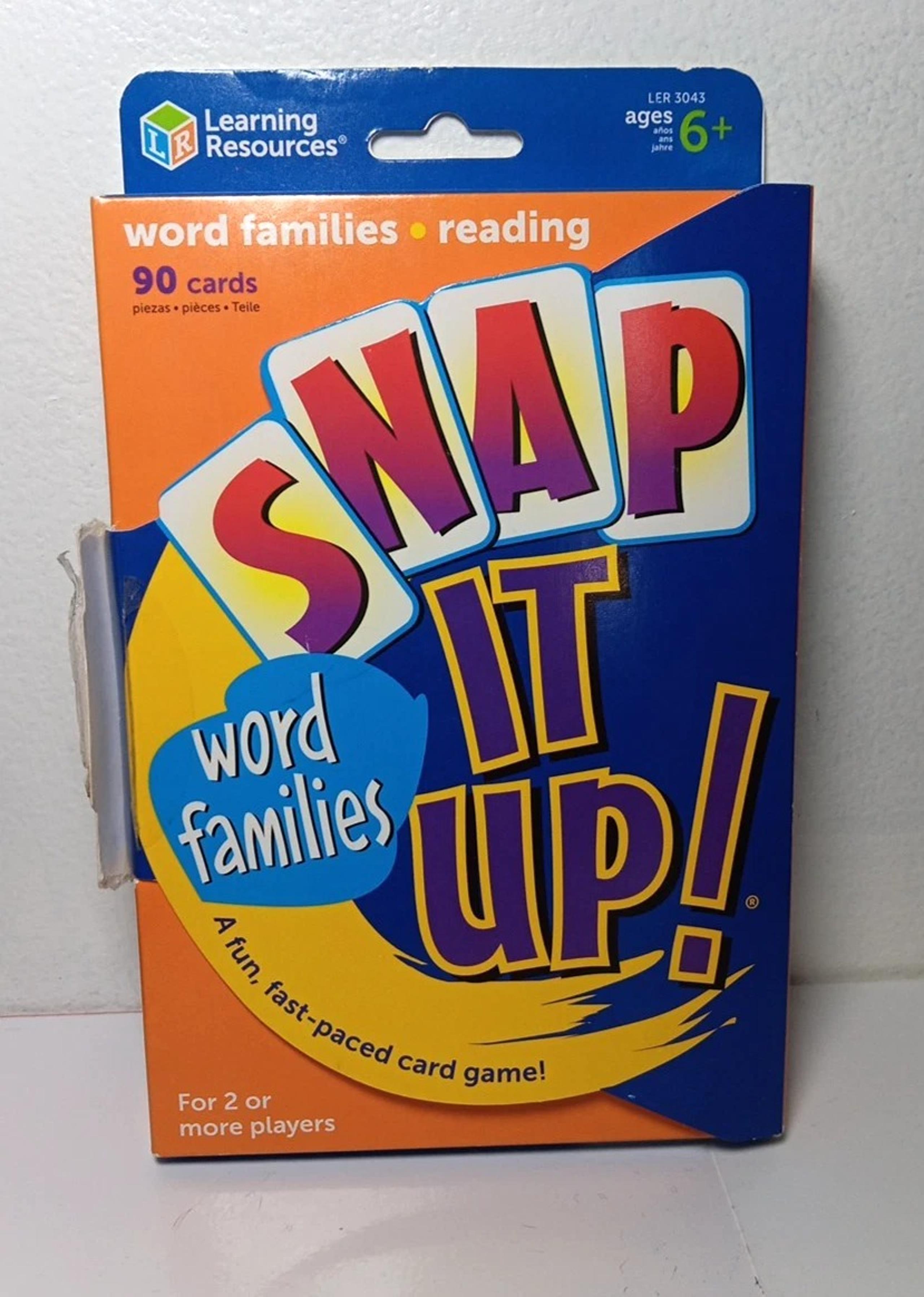 Learning Resources SNAP IT UP! Card Games, Phonics & Reading: Word Families