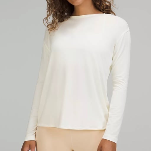 Lululemon Modal-Blend Open Back Long Sleeve Shirt Size 8