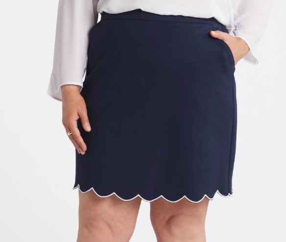 Berenice Eco Scallop Hem Skirt