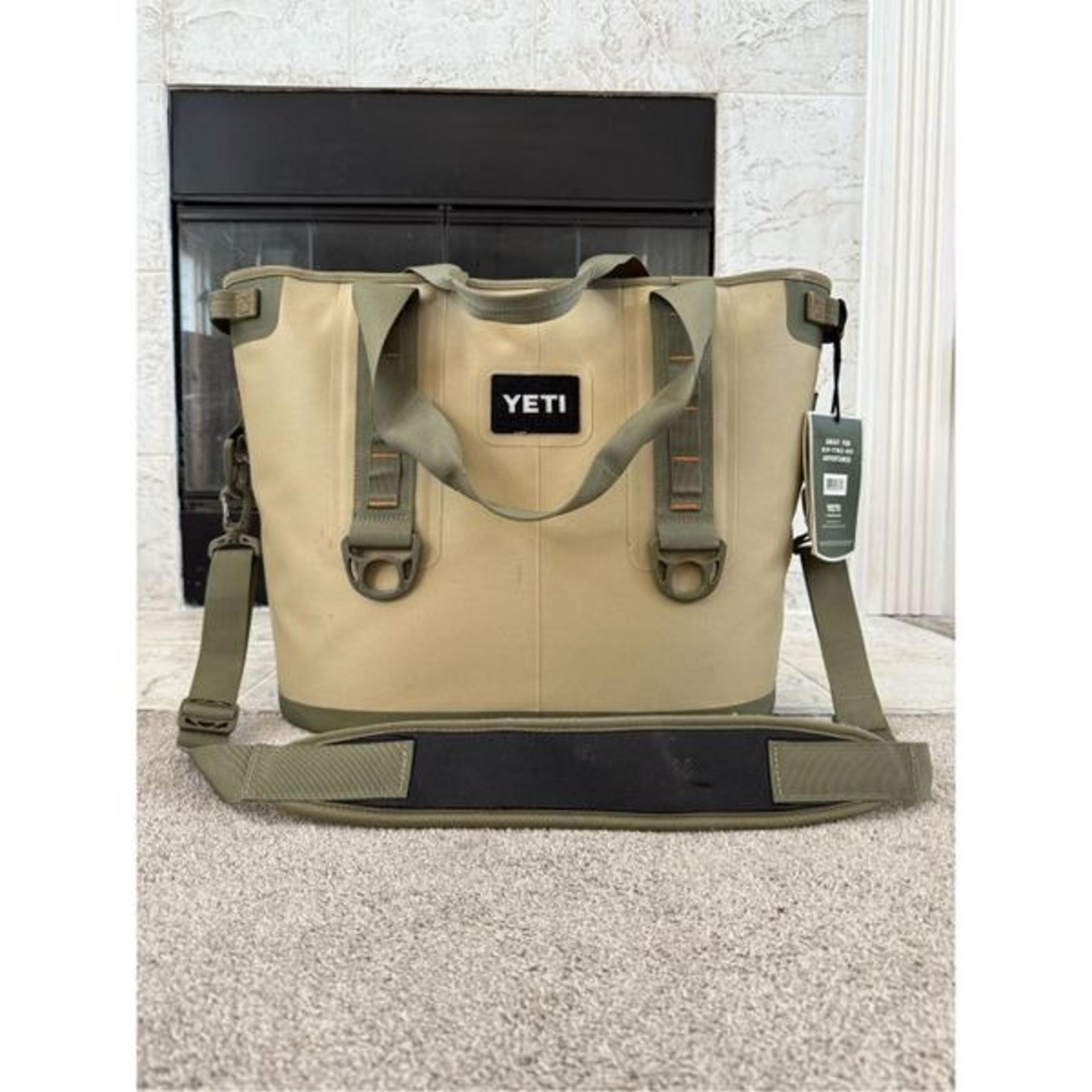 NWT Yeti Hopper 30 Soft Sided Cooler Khaki Olive Orange Leakproof 6.5 Gallon 24