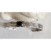 Sterling silver onyx Cuff bracelet signed VT