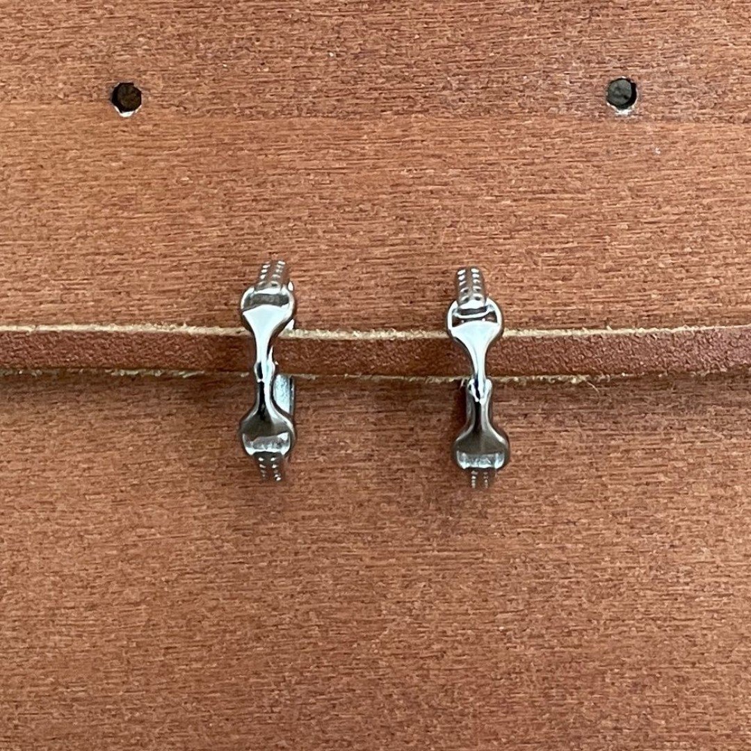 Genuine Sterling Silver Snaffle Bit Hoop Earrings