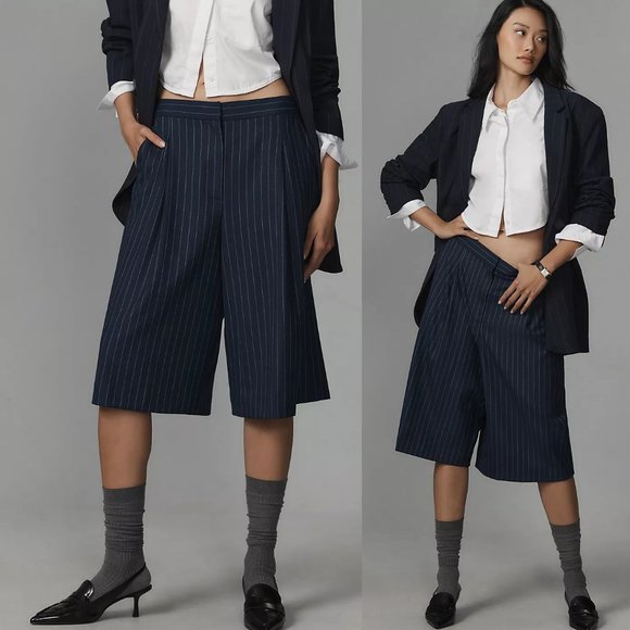 By Anthropologie Pinstripe Culottes size 10 new with tag