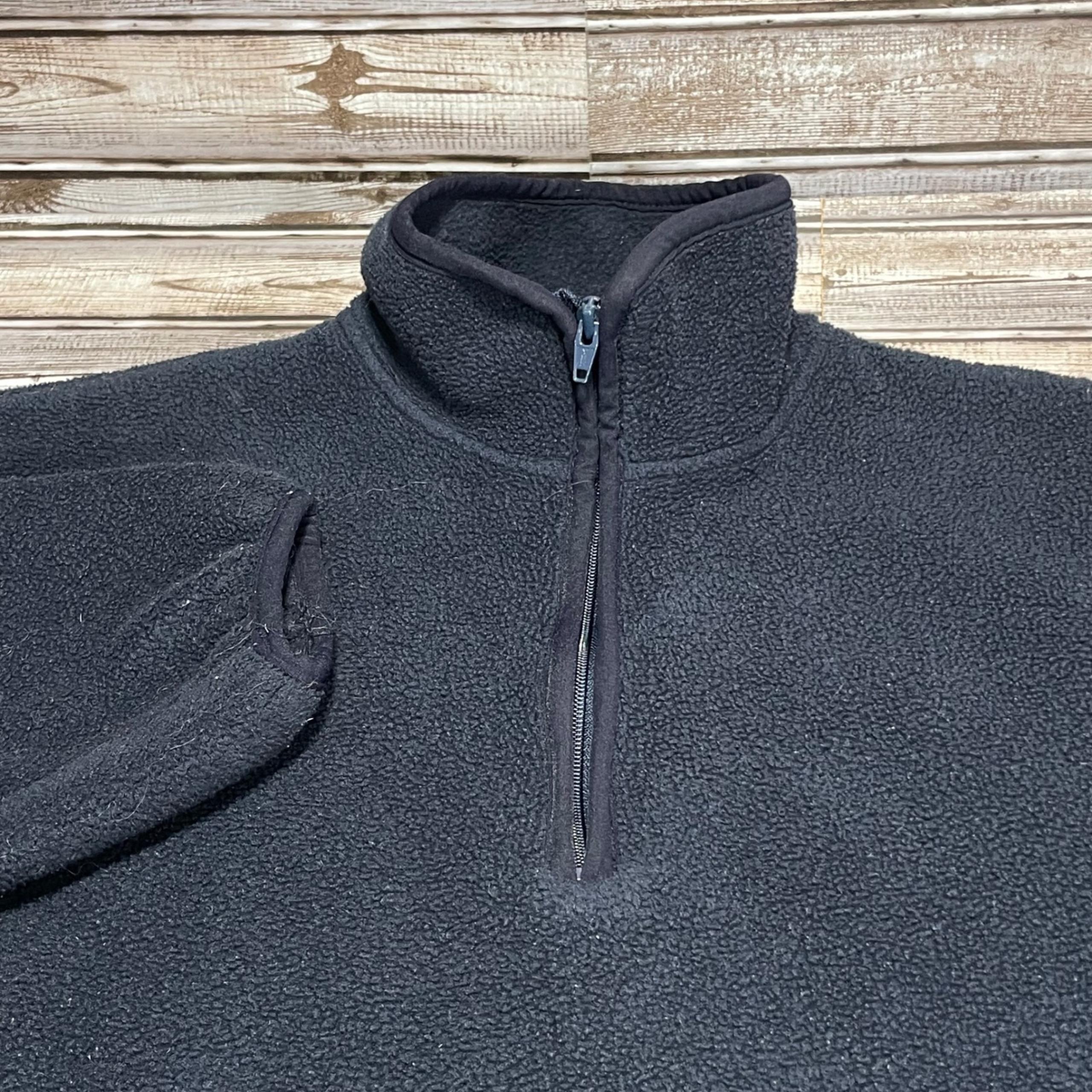 Woolrich Fleece Quarter Zip Warm Layering Made in USA Size M Check Measurements