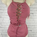 NWT Perla Negra Mauve Crisscross Deep V One piece suit Swimwear Women’s M