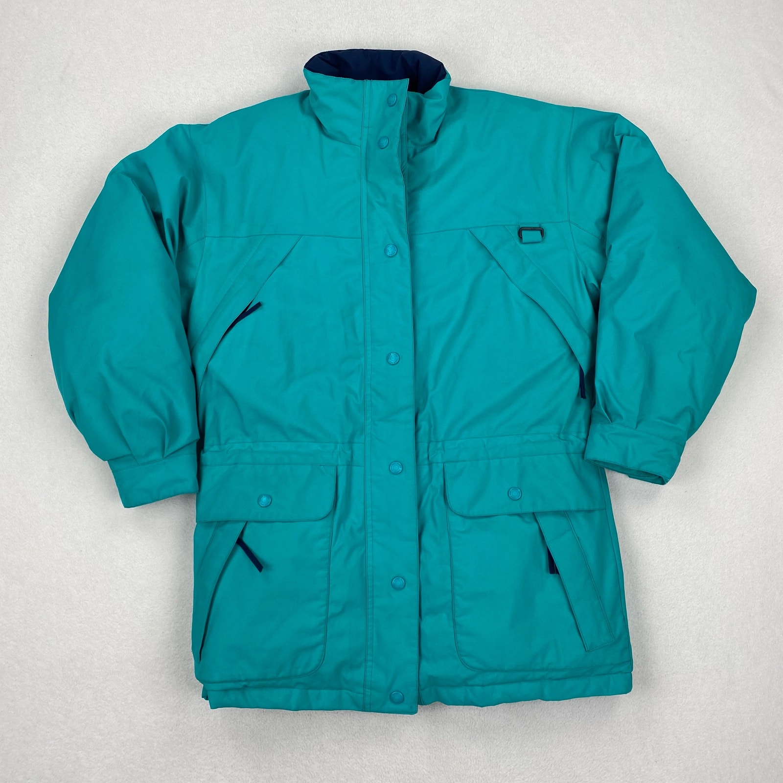 Vintage Eddie Bauer Coat Womens Size Medium Blue Insulated Goretex Goose Down