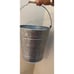 Farmhouse Bathroom Trash Can - Rustic Galvanized Bucket with Wooden Handle
