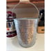 Farmhouse Bathroom Trash Can - Rustic Galvanized Bucket with Wooden Handle