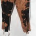PRADA Capris Tie Dye Size 8 grunge Pants 44 EU Cotton Acid Wash Black Brown