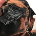PRADA Capris Tie Dye Size 8 grunge Pants 44 EU Cotton Acid Wash Black Brown