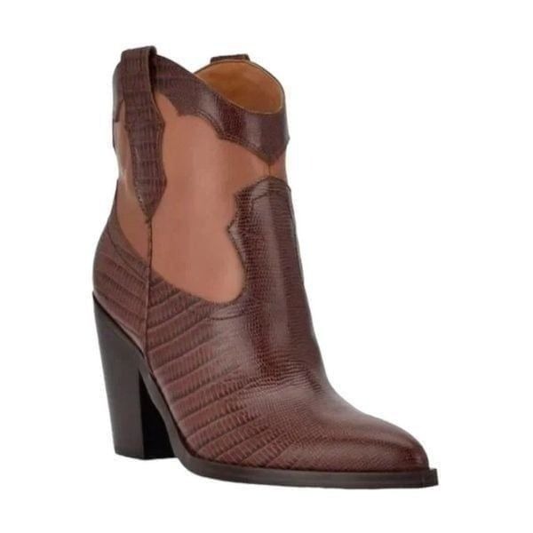 Marc Fisher Gona Brown Western Bootie Size 8 NWT 239 MSRP