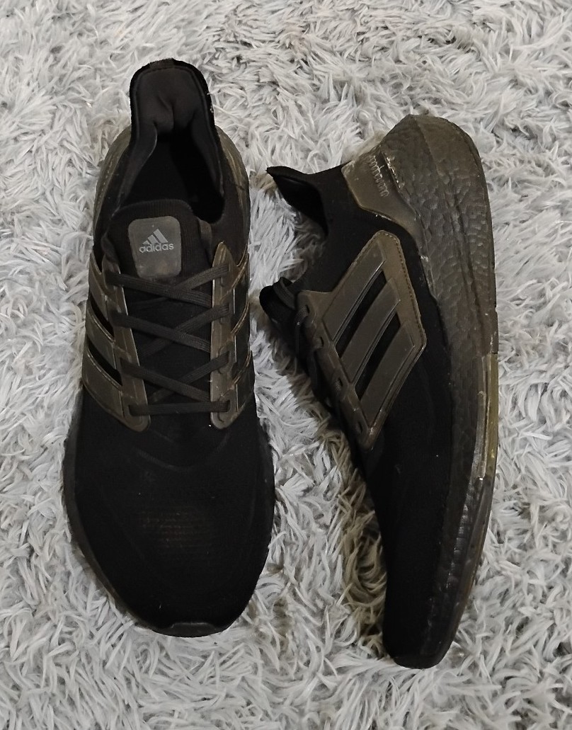 Adidas Ultraboost 21 Men's Size 11.5 Triple Black Sneakers Shoes Athletic FY0306