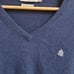 Peter Millar Cotton and Cashmere Vneck Long Slv Blue Embroidered Sz. XXL Sweater