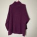 FREE PEOPLE dark purple She’s All That alpaca turtleneck oversized sweater XS