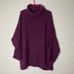 FREE PEOPLE dark purple She’s All That alpaca turtleneck oversized sweater XS