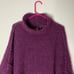 FREE PEOPLE dark purple She’s All That alpaca turtleneck oversized sweater XS