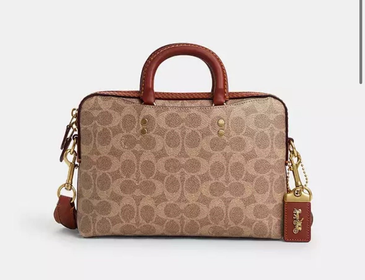 NWT Coach Rogue Slim Brief 25 in Signature Canvas