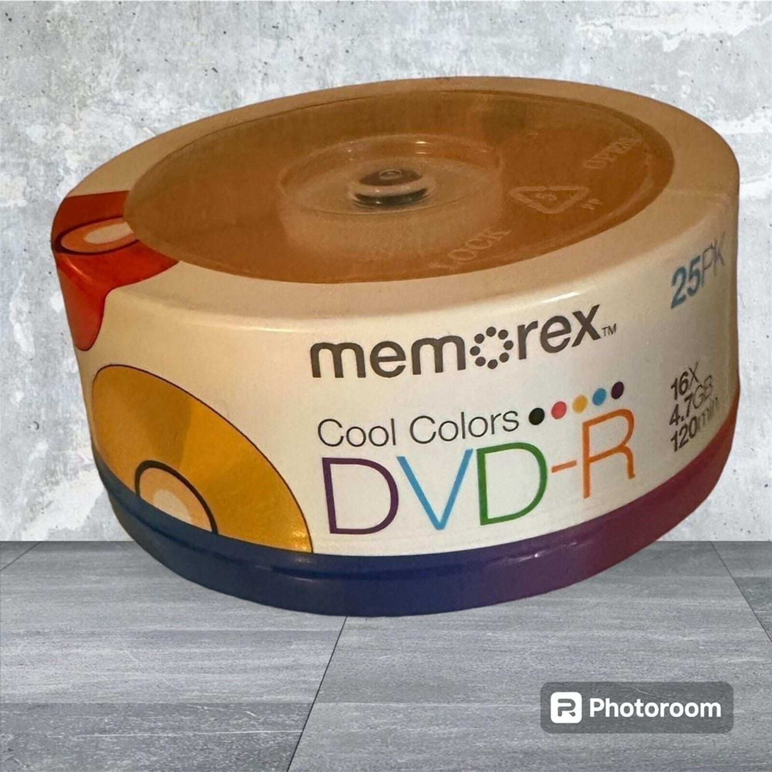 DVD+R Memorex Cool Colors 25pk  16X 4.7GB 120min New Sealed