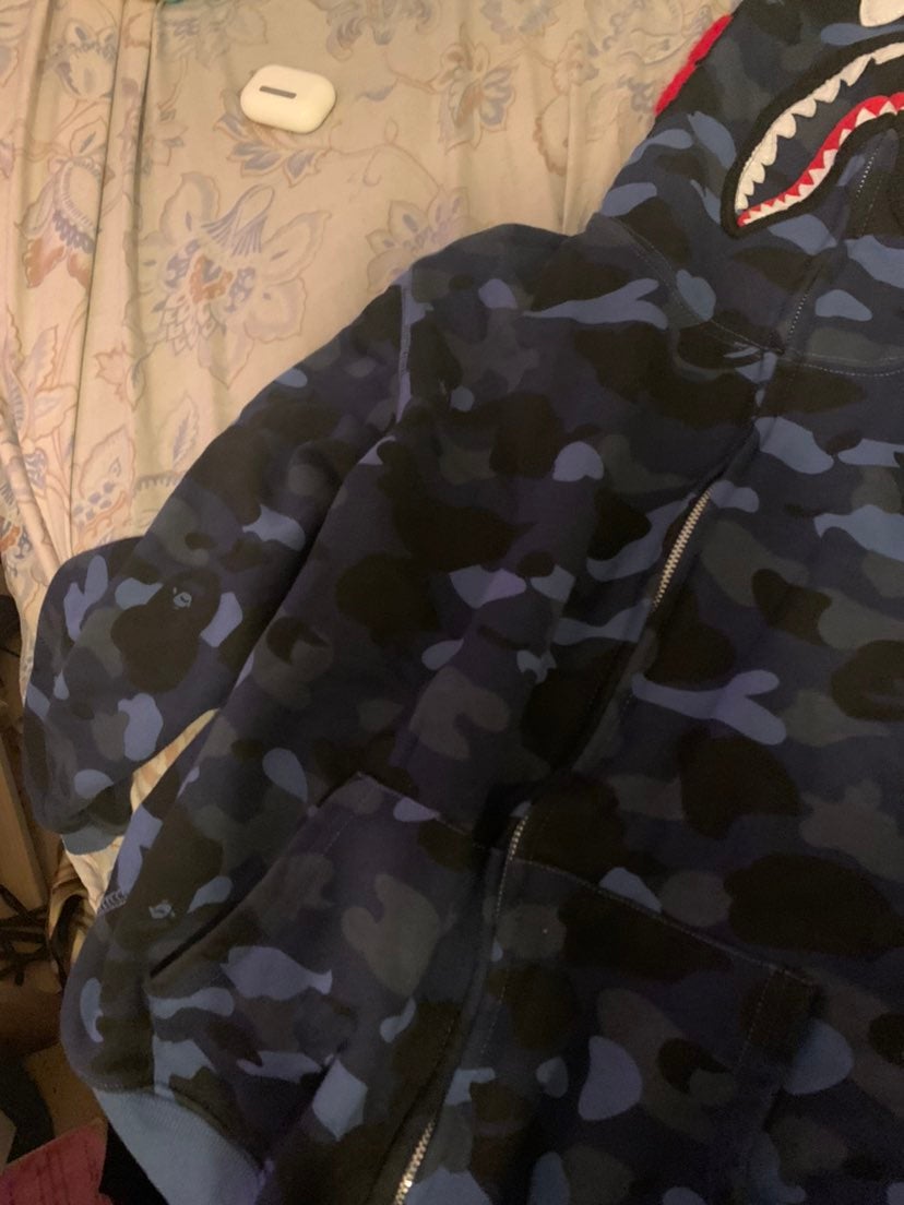 Bape blue hoodies for men