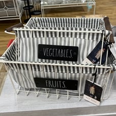 Rae Dunn fruits and vegetables baskets