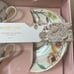 Shabby Chic Fine Porcelain Tea Cup Saucer Gift Set Of 2 Floral Sunflower
