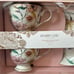 Shabby Chic Fine Porcelain Tea Cup Saucer Gift Set Of 2 Floral Sunflower