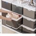4 Pack Stackable Plastic Storage Bins with 1 Lid, 18 Qt Foldable Closet Organize