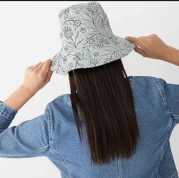 J.CREW REVERSIBLE BUCKET HAT YARN DYED COTTON FATIGUE BNWT 1 LEFT! 65