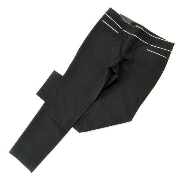 NWT Banana Republic Sloan in Black Pipe Trim Bi-Stretch Slim Ankle Pants 2