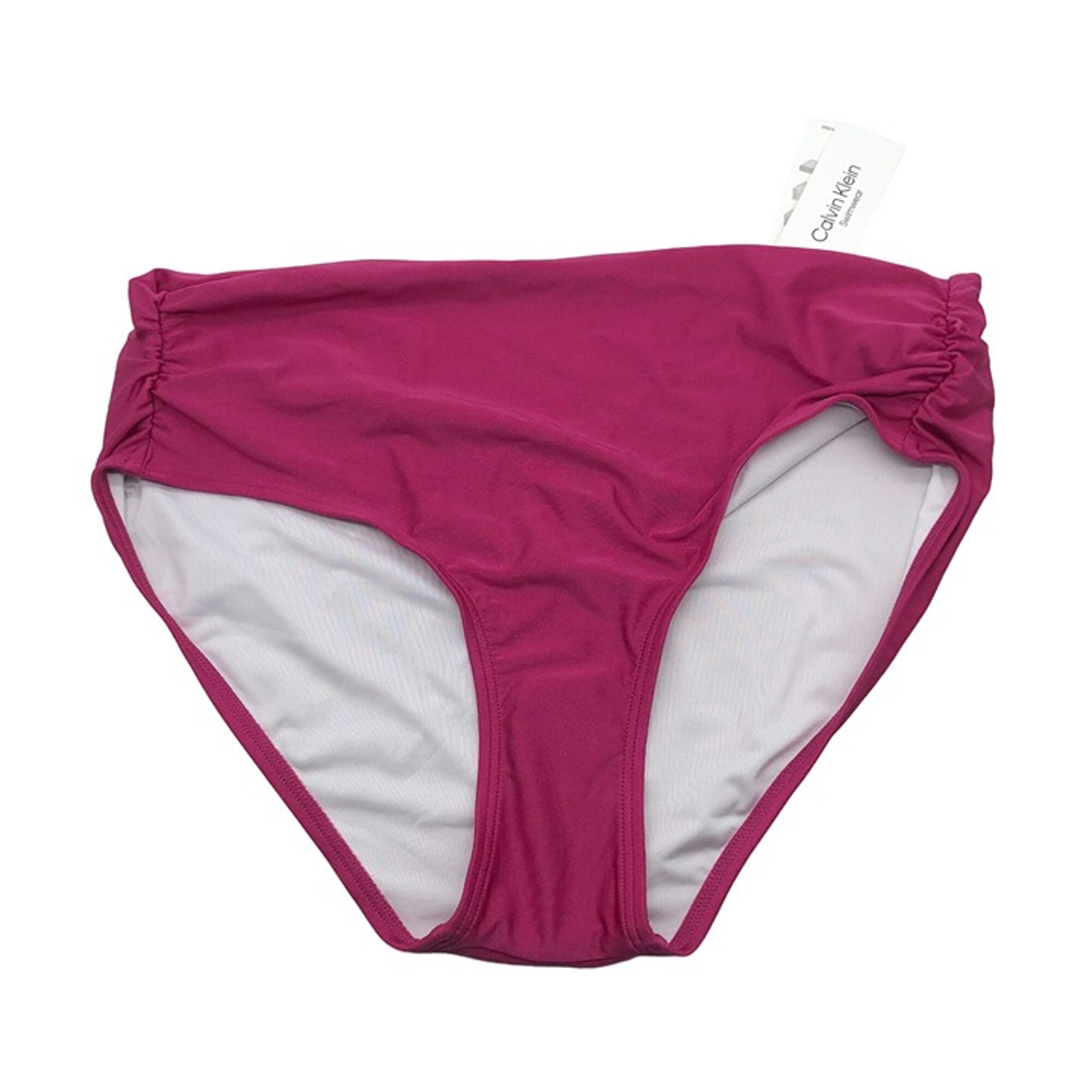 Calvin Klein Swimwear Convertible Bikini Swim Bottom UV Protection Pink M