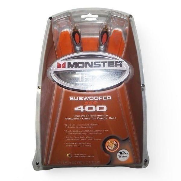 Monster THX Subwoofer 400 Gold Contact Cable 12ft / 3.65m New Sealed