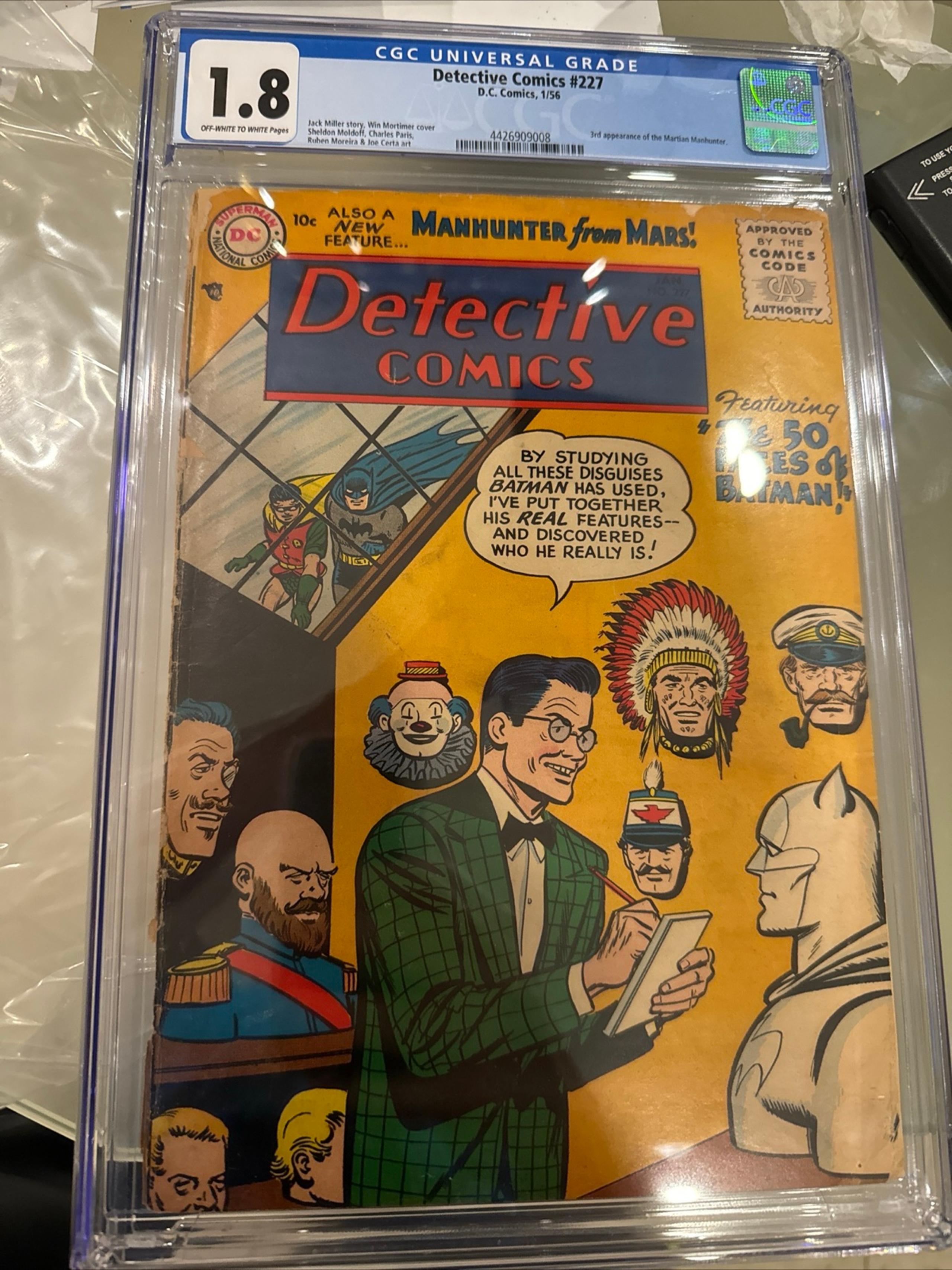CGC 1.8 Detectives Comics #227