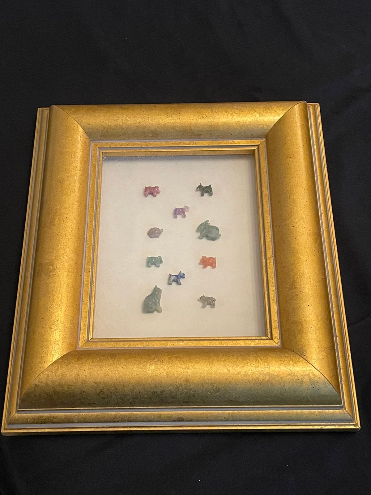 Framed Jade Animals