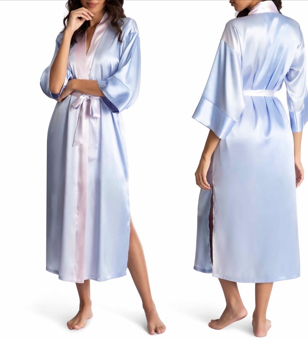 In Bloom by Jonquil Ombré Satin Robe and Nightgown Set