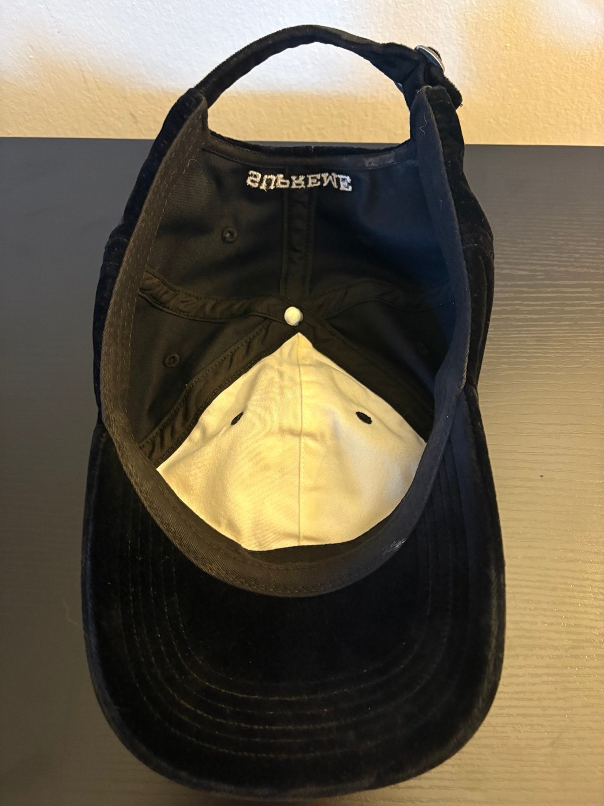 Supreme Velvet S Logo 6 Panel Black