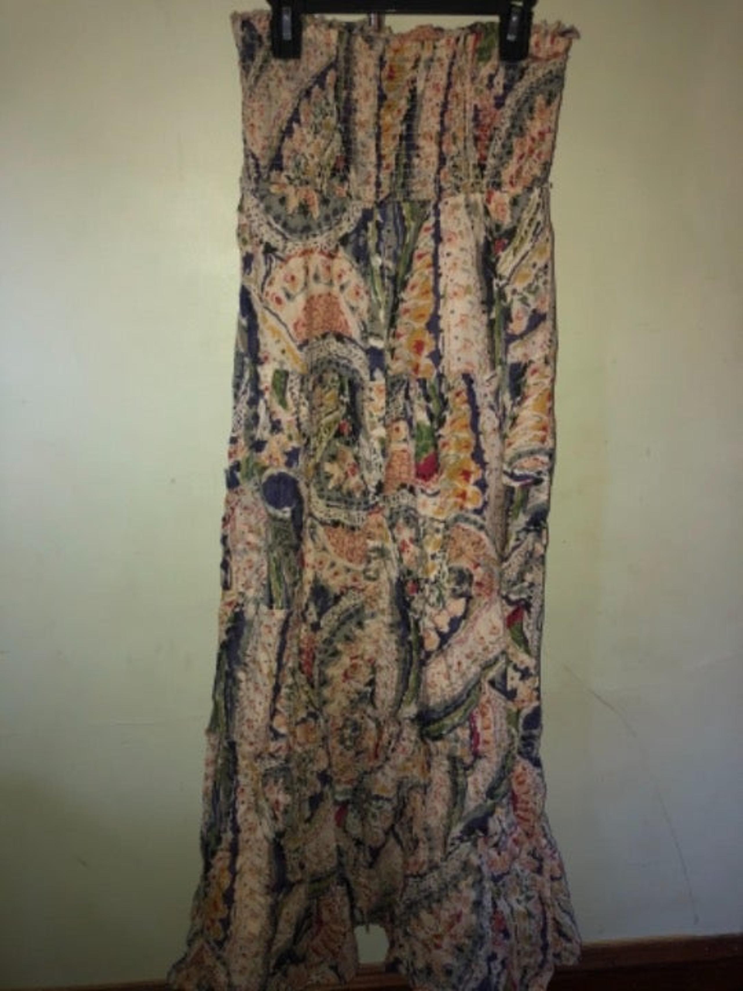 Women’s multicolor button up hippie dres
