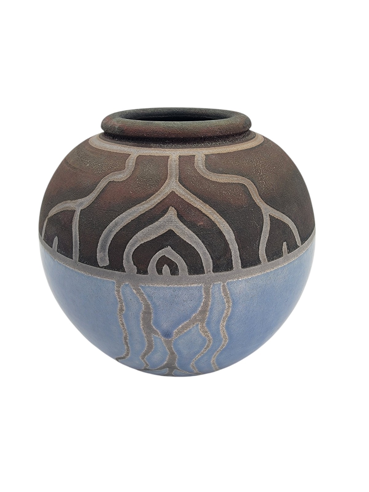 Unique Raku style vase