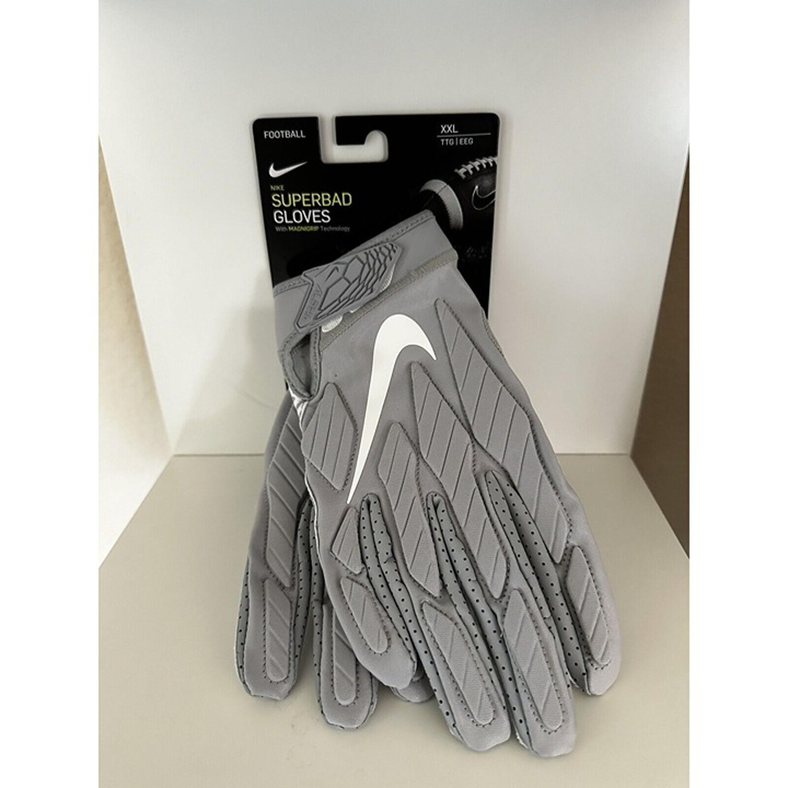 Nike Superbad 5.0 Football Gloves Wolf Grey/White CJ9339-015 Size 2XL