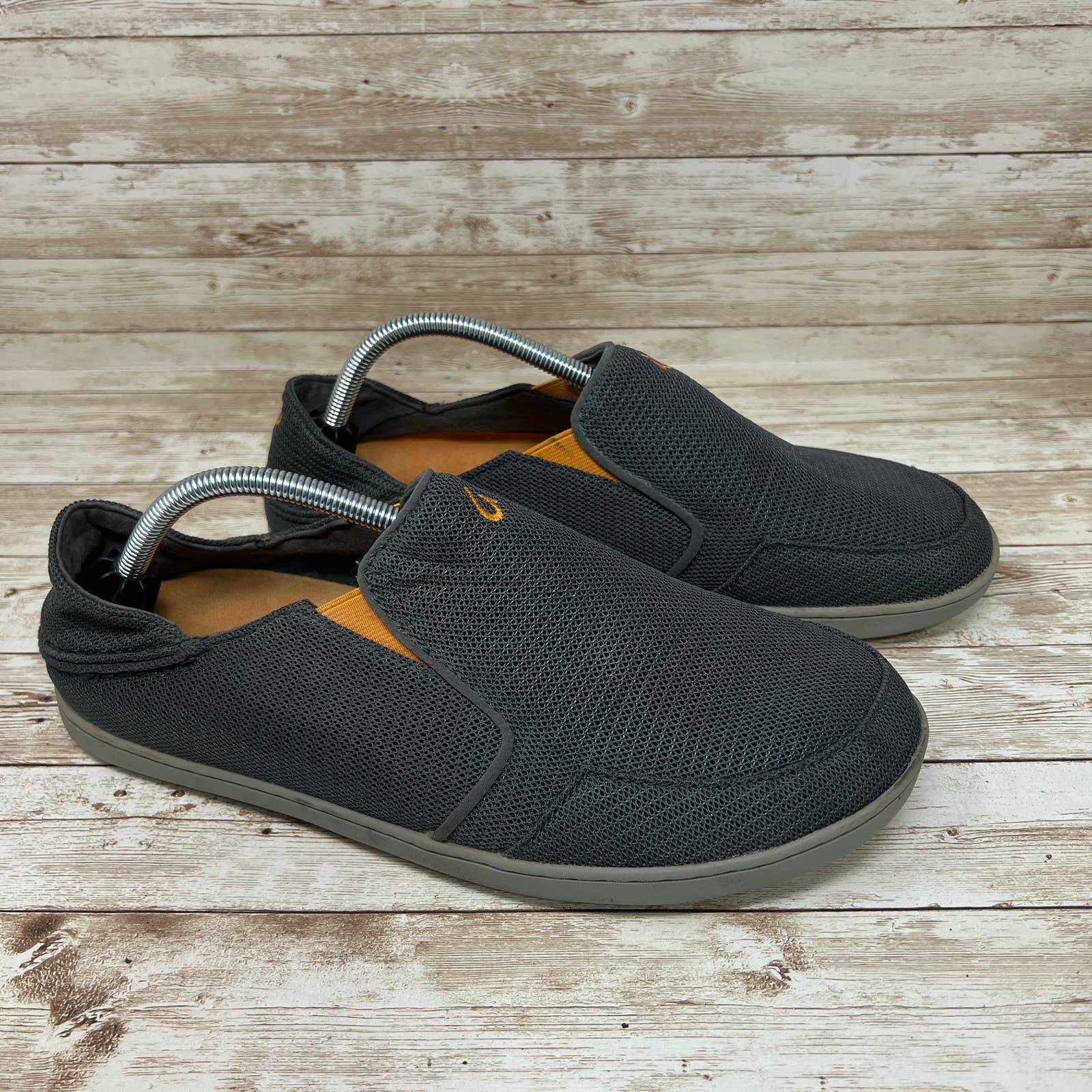 OluKai Nohea Mesh Dark Shadow Slip-On Shoes Loafer Men's 10.5