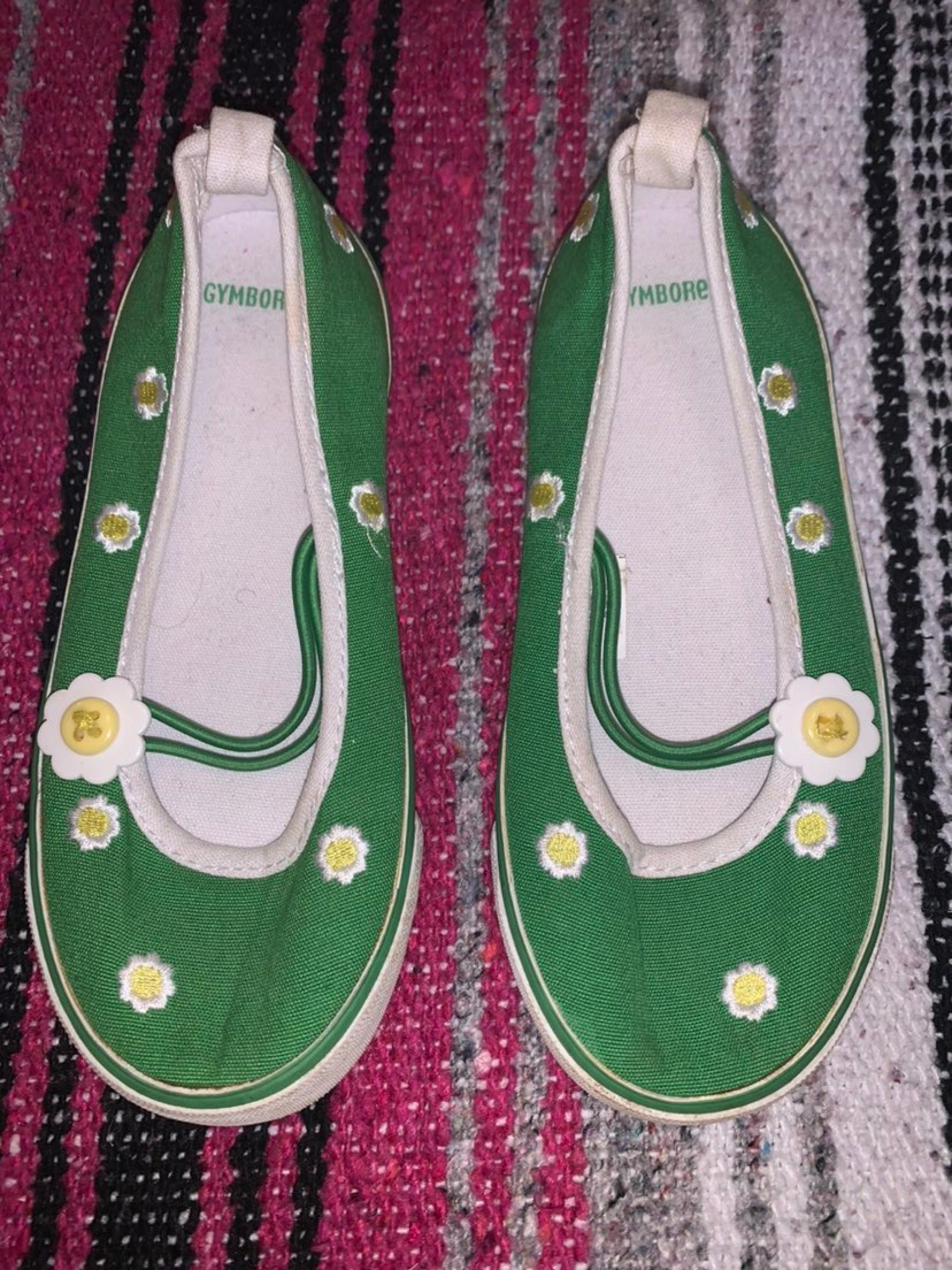Gymboree shoes size 12 green flower