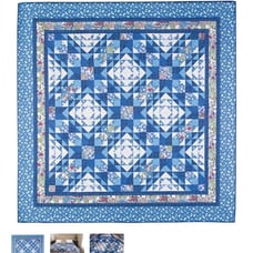 Cut glass dish Quilt 10401D pattern kit and fabric 84 connecting threads