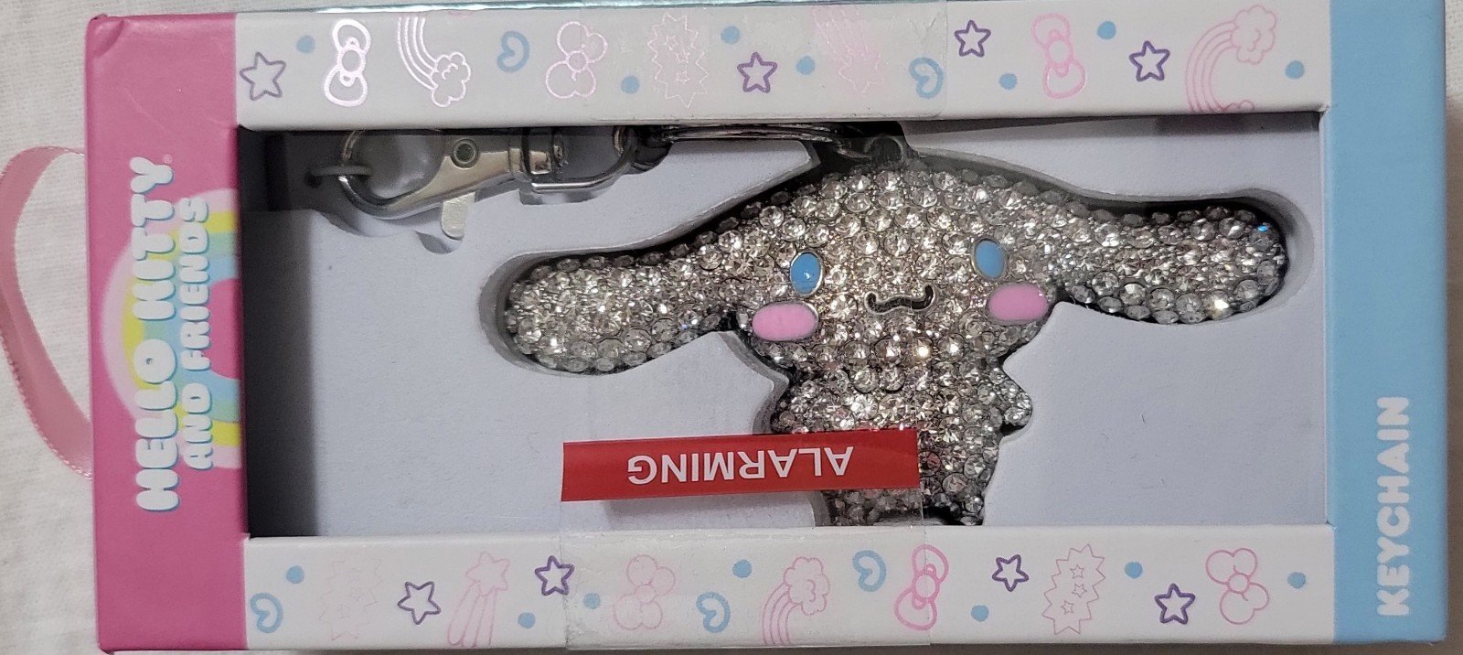 Cinnamorrol rhinestone bag charm keychain