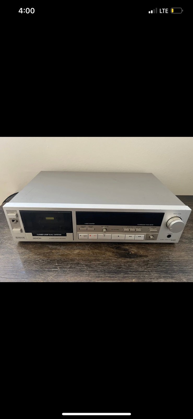 Vintage Rare Denon DR-M33 Stereo Cassette Tape Deck Powers On UNTESTED MAKES A